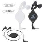 Imprinted Cell Phone Accessories - Budget Retractable Ear Buds