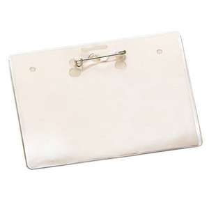 Custom Promotional Clear Horizontal Vinyl Pouch with Safety Pin