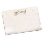 Personalized Lanyards, Badges & Bracelets - Clear Horizontal Vinyl Pouch with Safety Pin