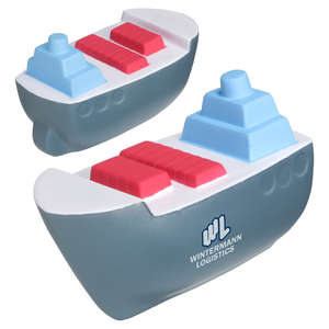 Custom Promotional Cargo Boat Stress Ball