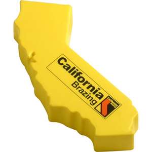 Custom Promotional California Shape Stress Ball