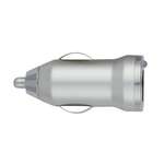 Custom Power Adapters & Charging Stations - On-The-Go Car Charger - Silver