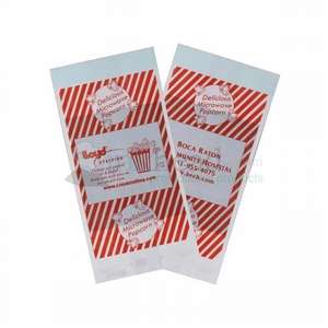 Custom Promotional Microwave Popcorn in Striped Print Bag - 1 Color