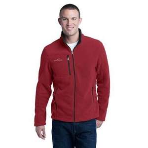 Eddie Bauer Full Zip Fleece Jacket Red, Rhubarb