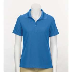Women's Play Dry Performance Mesh Polo Blue, Azure