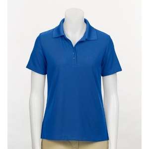 Women's Play Dry Performance Mesh Polo Blue, Cobalt