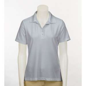 Women's Play Dry Performance Mesh Polo Gray, Dolphin