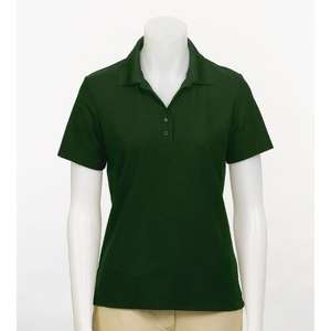 Women's Play Dry Performance Mesh Polo Green, Forest