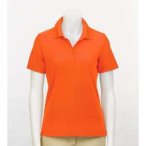 Women's Play Dry Performance Mesh Polo Orange