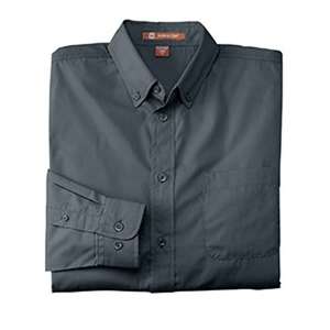 Harriton Men's Value Poplin Gray, Dark