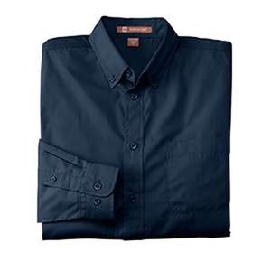 Harriton Men's Value Poplin Blue, Navy