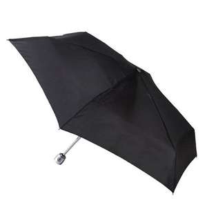 Totes Mini Auto Open/Close Umbrella with Purse Case Black