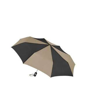 Totes Auto Open/Close Umbrella Black/Khaki