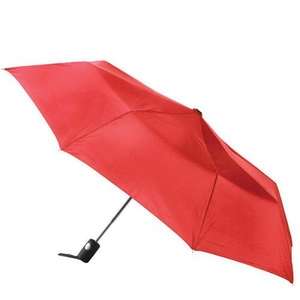 Totes Auto Open Folding Umbrella Red