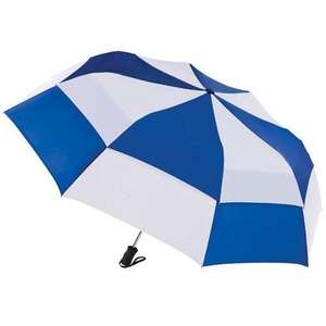Totes Stormbeater Auto Open Folding Umbrella Blue, Royal/White