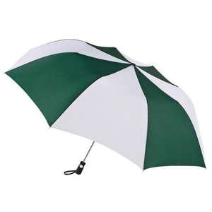 Totes Golf Size Auto Open Folding Umbrella Green, Forest/White
