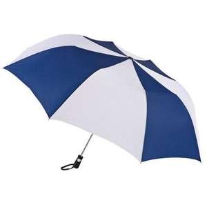 Totes Golf Size Auto Open Folding Umbrella Blue, Navy/White