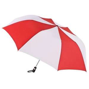 Totes Golf Size Auto Open Folding Umbrella Red/White
