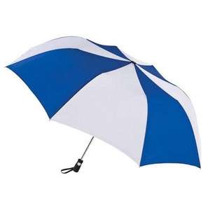 Totes Golf Size Auto Open Folding Umbrella Blue, Royal/White
