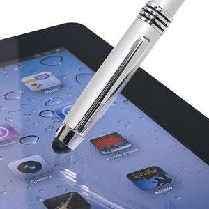 2 in 1 Ballpoint Pen/Stylus - Silver 