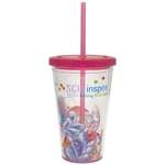 Customized Plastic Cups & Stadium Cups - Carnival Cup with Vivid Print - Colored Lid and Straw