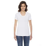 Promotional Adult T-Shirts - American Apparel Women's Poly Cotton Short Sleeve Tee - White