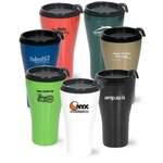 Logo Travel Coffee Tumblers - 16 oz. Double Wall Insulated Tumbler with Slider Lid
