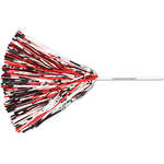 Personalized Pom Poms - 10" Straw Handle Imprinted All-Metallic Pom - 500 Streamers