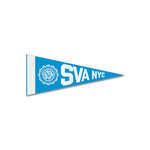 Customized Pennants - 1" Sewn Strip White Pennant - 5" x 12"