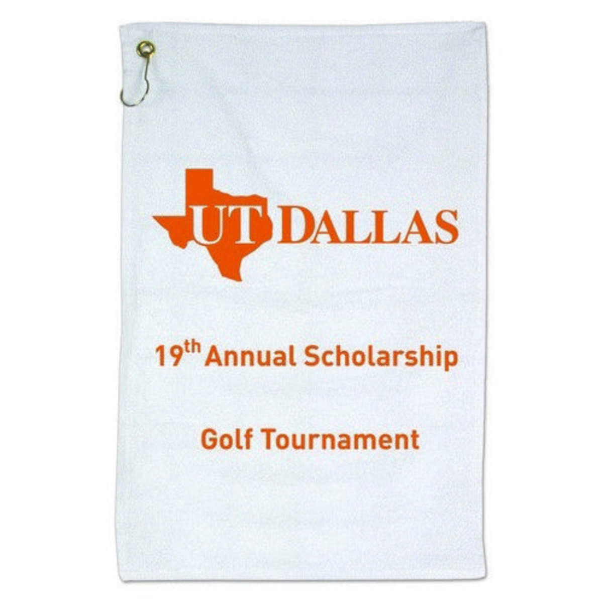 White Rally Towel 11" x 18" with Custom Logo