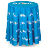 Imprinted Table Covers - Full Color Round Tall Table Throw for 30" Diameter Table