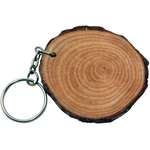 Imprinted Promotional Products - Natural Wood with Rings Keyring