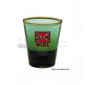 Custom Promotional 1.5 oz. Green Glass Shot Glass