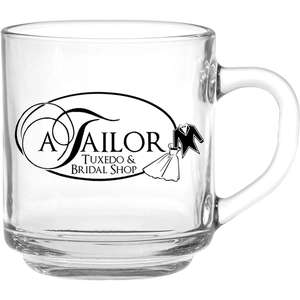Custom Promotional 10 oz. Capri Glass Coffee Mug