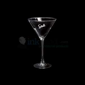 Custom Promotional 10 oz. Etched Connoisseur Martini Glass