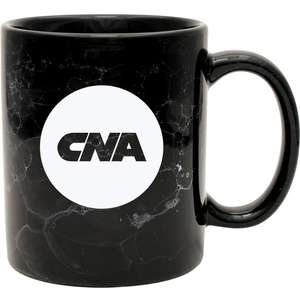 Custom Promotional 11 oz. Black Marble Mug