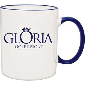 Custom Promotional 11 oz. Blue Duo-Tone Mug