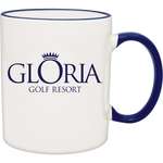 Logo Classic Coffee Mugs - 11 oz. Blue Duo-Tone Mug