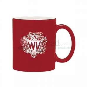11 oz. Duo-Tone Red Hampton Mug 