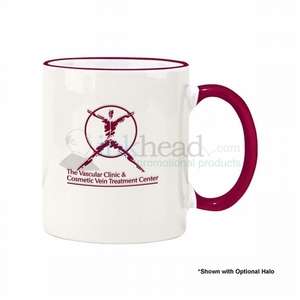 Custom Promotional 11 oz. Maroon Duo-Tone Mug