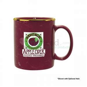 Custom Promotional 11 oz. Maroon Marble Mug
