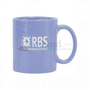 Custom Promotional 11 oz. Etched Ocean Blue Hampton Mug