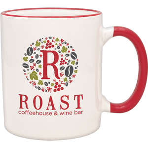 Custom Promotional 11 oz. Red Duo-Tone Mug