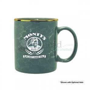 Custom Promotional 11 oz. Teal Green Marble Mug