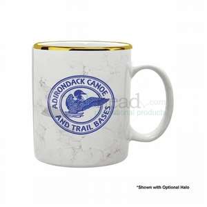 11 oz. White Marble Mug 