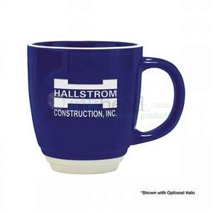 Custom Promotional 12 oz. Etched Blue Nations Mug
