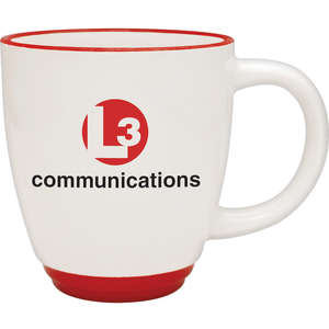 Custom Promotional 14 oz. Red Diplomat Duo Tone Mug