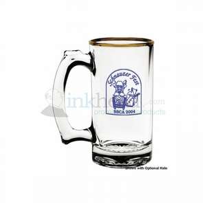 12.5 oz. Thumbprint Glass Tankard