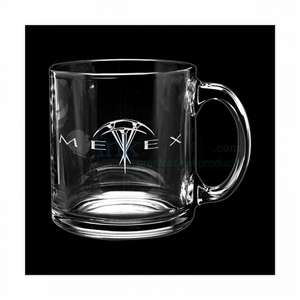 13 oz. Etched Clear Crystal Coffee Mug 