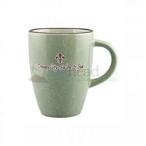 Custom Promotional 13 oz. Light Green Speckled Taza Mug